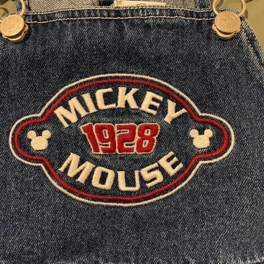 Disney&Co. Girls Mickey Mouse Jean Jumper. Size M 10-12. Side button-Super Cute!
